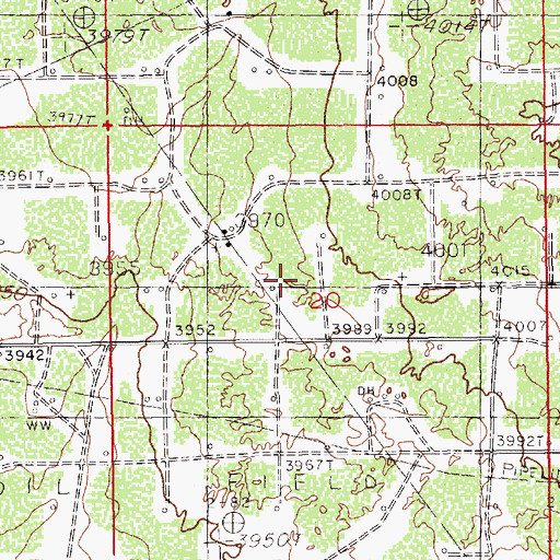 Topographic Map of Baish Oil Field, NM