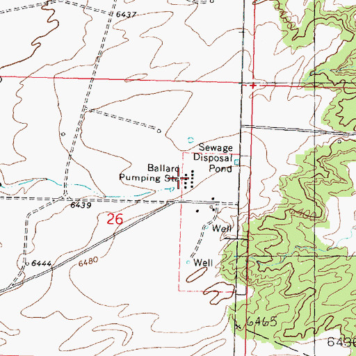 Topographic Map of Ballard Pumping Station, NM