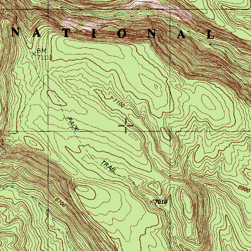 Topographic Map of Bandelier National Monument, NM