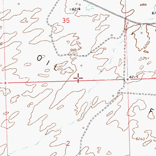 Topographic Map of Bisti Oil Field, NM