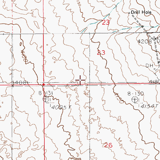 Topographic Map of Cedar Point Oil Field, NM