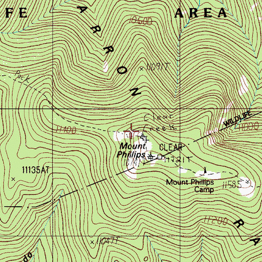 Topographic Map of Mount Phillips, NM