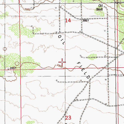 Topographic Map of Corbin Oil Field, NM