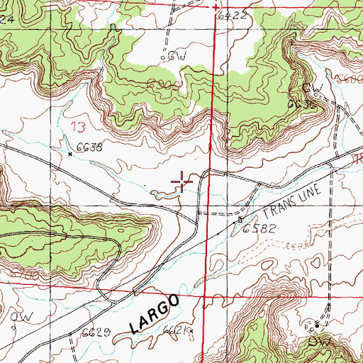 Topographic Map of Devils Fork Gas Field, NM