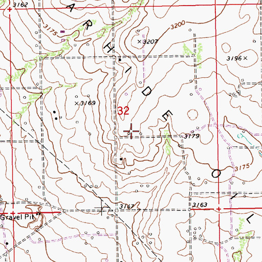 Topographic Map of Dollarhide Oil Field, NM