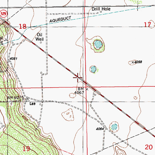 Topographic Map of E K Oil Field, NM