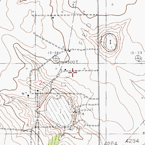 Topographic Map of East Anderson Oil Field, NM