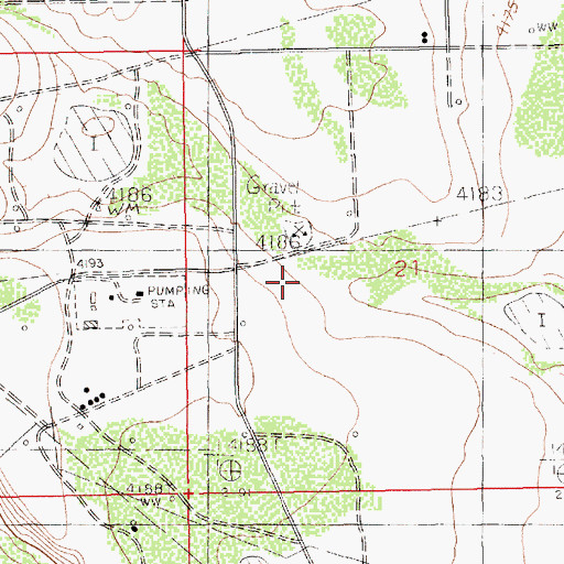 Topographic Map of East Maljamar Oil Field, NM