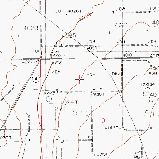 Topographic Map of Eidson Oil Field, NM