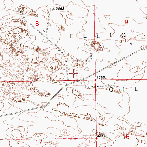 Topographic Map of Elliott Littman Oil Field, NM