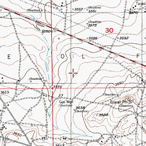 Topographic Map of Empire Oil Field, NM