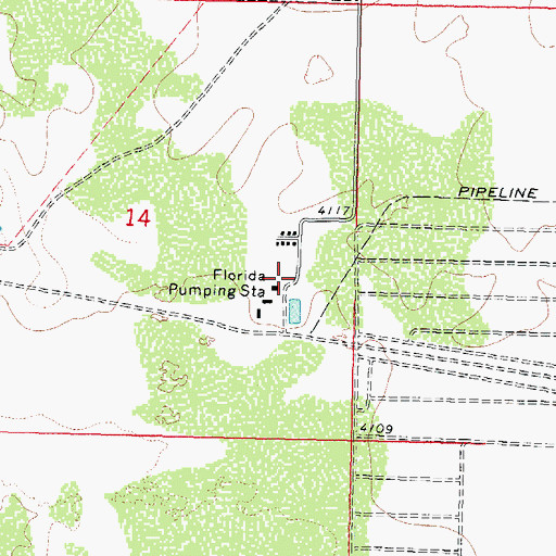 Topographic Map of Florida Pumping Station, NM