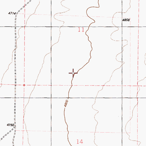 Topographic Map of Gravelly Ridges Artificial Revegetation Plot, NM
