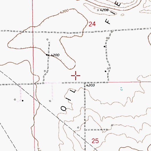 Topographic Map of Inbe Oil Field, NM