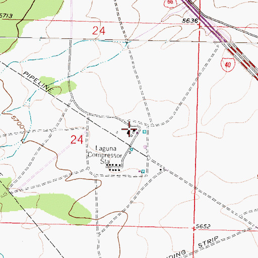 Topographic Map of Laguna Compressor Station, NM