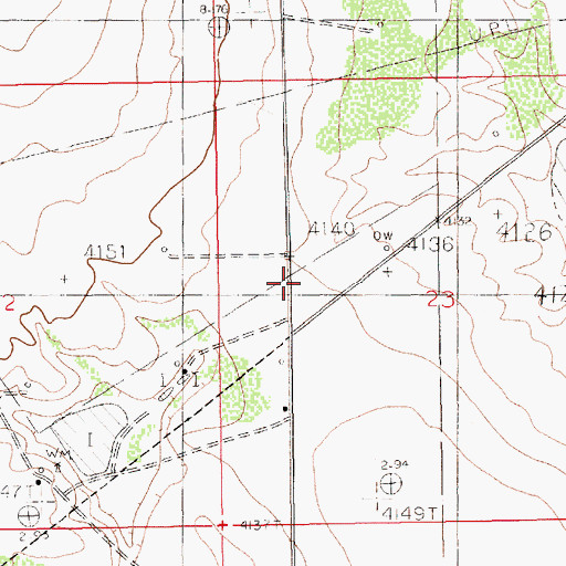 Topographic Map of Leamex Oil Field, NM