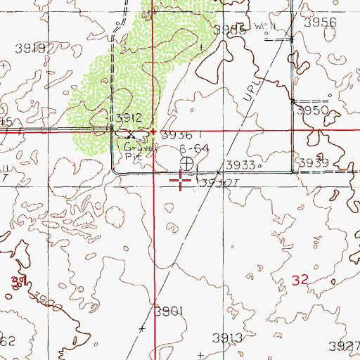 Topographic Map of Little Lucky Lakes Oil Field, NM