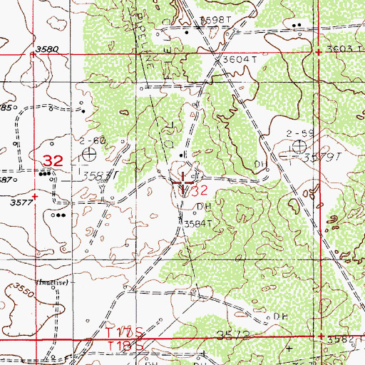 Topographic Map of Loco Hills Oil Field, NM
