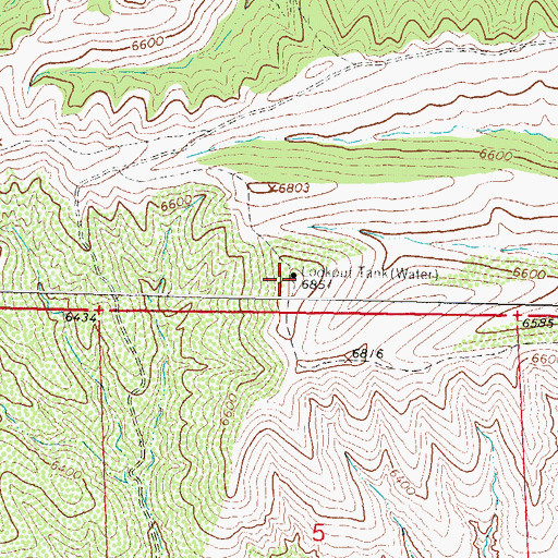 Topographic Map of Lookout Tank, NM