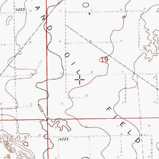Topographic Map of Milnesand Oil Field, NM