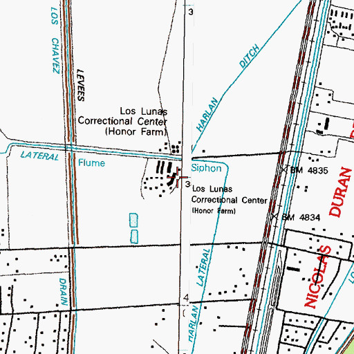 Topographic Map of Central New Mexico Correctional Facility, NM