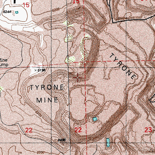 Topographic Map of Number 3 Shaft (historical), NM