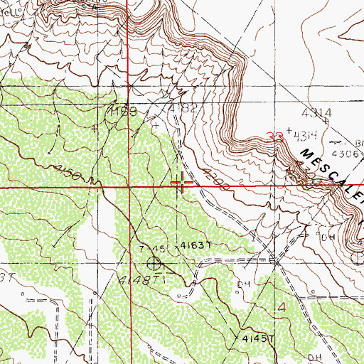 Topographic Map of North Maljamar Oil Field, NM