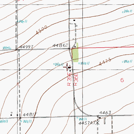 Topographic Map of Plains Substation, NM
