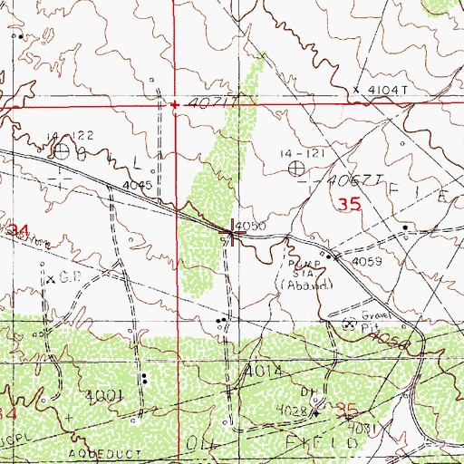 Topographic Map of Robinson Oil Field, NM