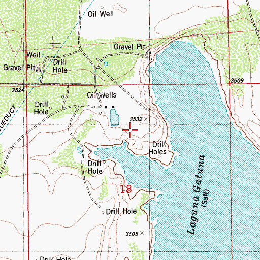 Topographic Map of Salt Lake Oil Field, NM