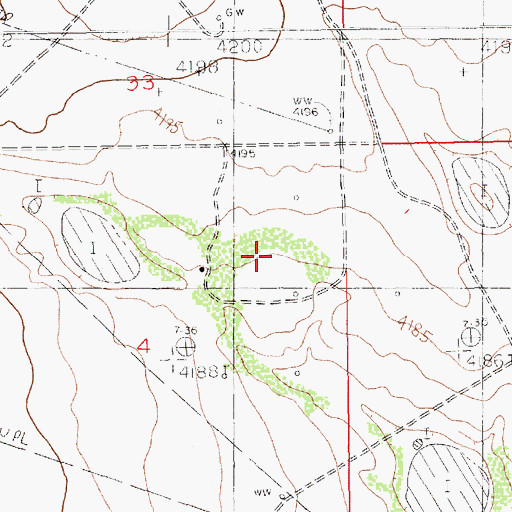 Topographic Map of Sannel Oil Field, NM