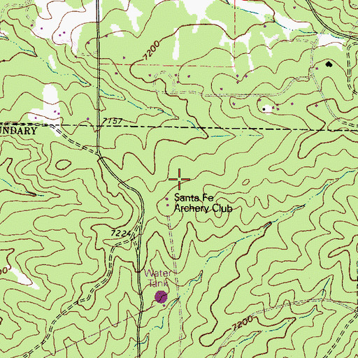 Topographic Map of Santa Fe Archery Club, NM