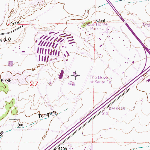Topographic Map of The Downs at Santa Fe, NM