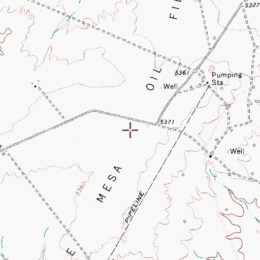 Topographic Map of Table Mesa Oil Field, NM