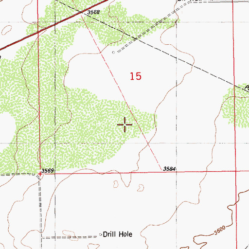 Topographic Map of Teas Oil Field, NM