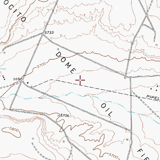 Topographic Map of Tocito Dome Oil Field, NM