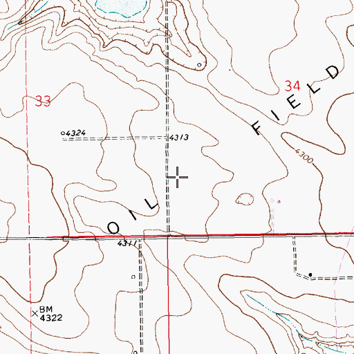 Topographic Map of Tulk Oil Field, NM