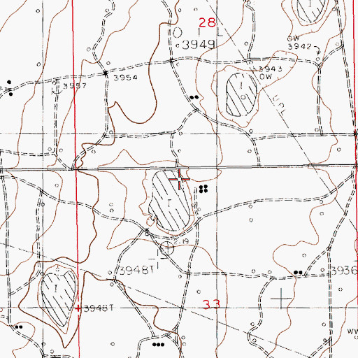 Topographic Map of Vacuum Oil Field, NM