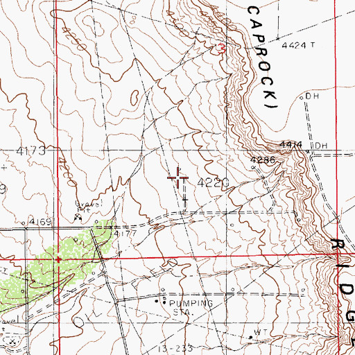 Topographic Map of West Anderson Oil Field, NM