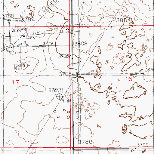 Topographic Map of West Henshaw Oil Field, NM