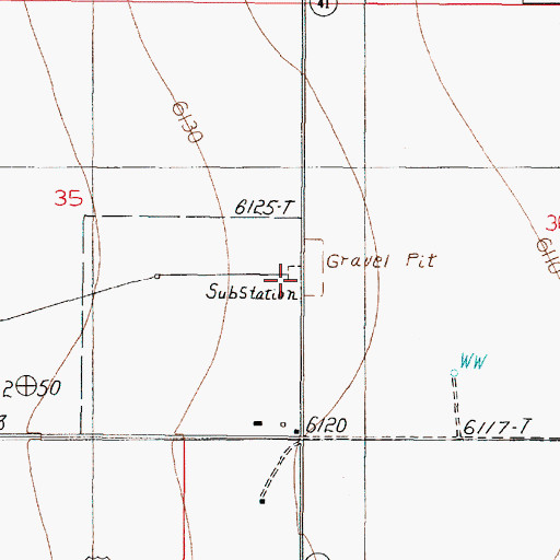 Topographic Map of Willard Substation, NM