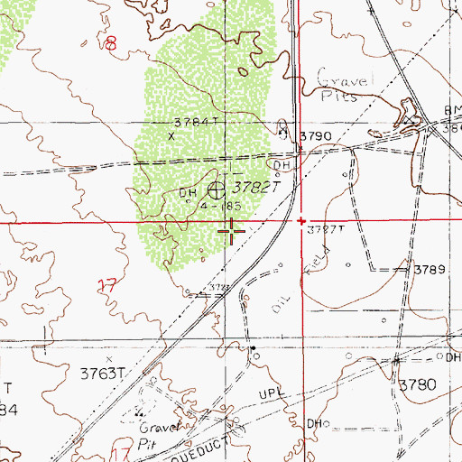 Topographic Map of Young Oil Field, NM