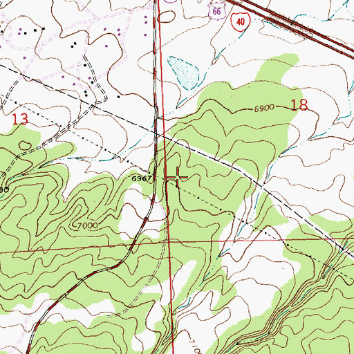 Topographic Map of El Paso Natural Gas Pipeline, NM