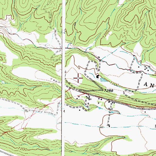 Topographic Map of Canoncito, NM