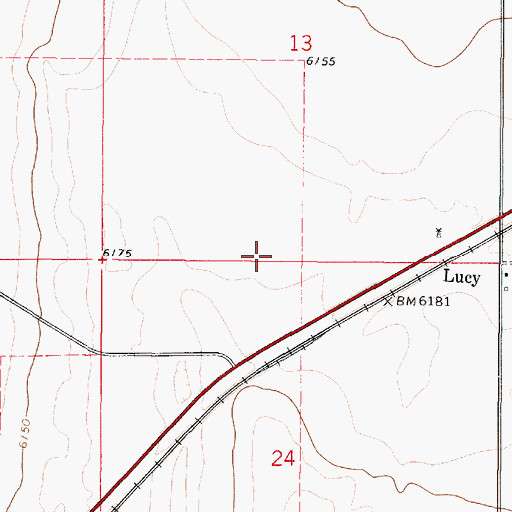 Topographic Map of Lucy, NM