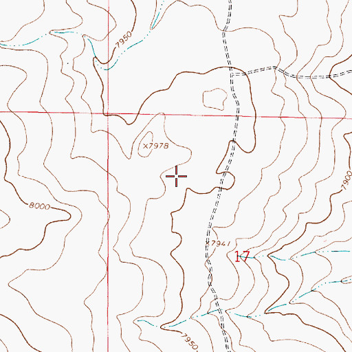 Topographic Map of Maestas Antelope Guzzler Study Site, NM