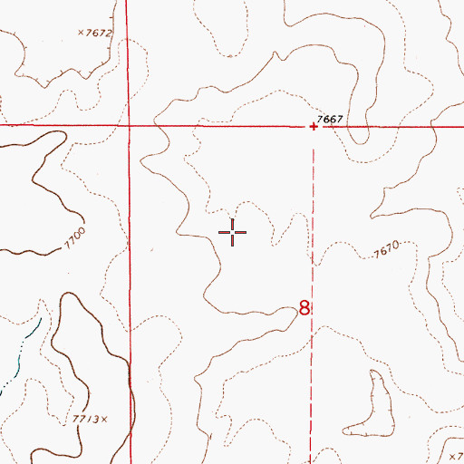 Topographic Map of McGregor Antelope Guzzler Study Site, NM