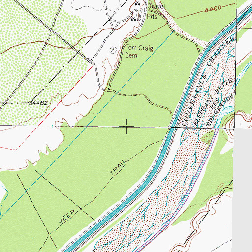 Topographic Map of Elephant Butte Lake State Park, NM