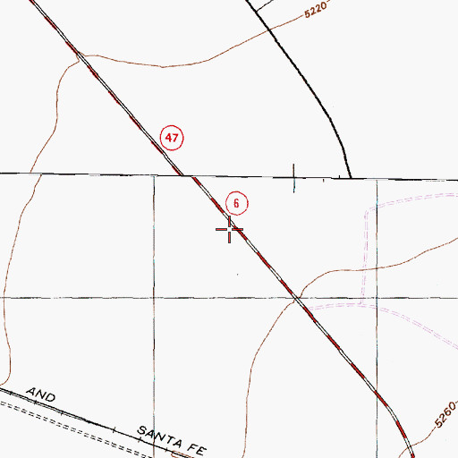 Topographic Map of Becker Coal Elevator, NM