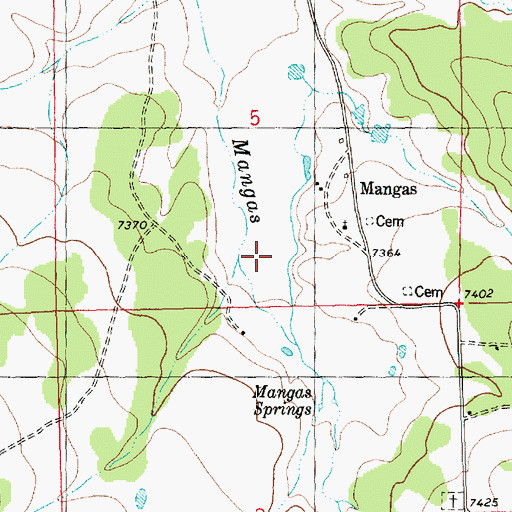 Topographic Map of Baca, NM
